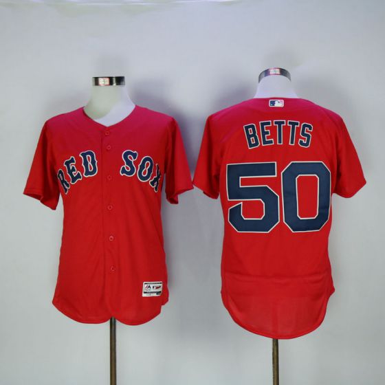 Men Boston Red Sox #50 Mookie Betts Red Elite MLB Jerseys->->MLB Jersey